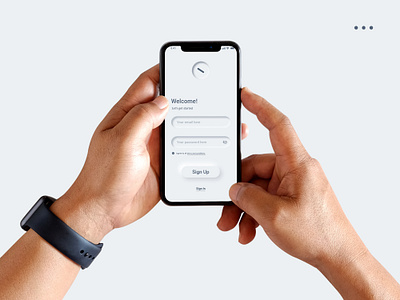 Sign In - Neomorphism app branding concept dailyui design minimalism mobile ui neomorphism softui ui userexperience white
