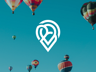 Bennington Properties brand branding identity initials locationpin logo logotype minimalist monogram pin symbol