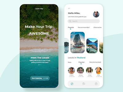 Travel Guide App adventure app app design app devepment clean design interfacce mobile mobile app mobile design mobile ui simple travel travel app traveling trip user interface ux uxui