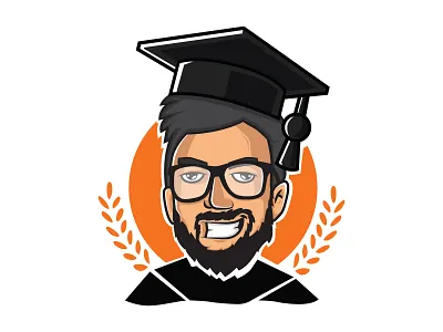 Smart Guy cartoon character design illustration