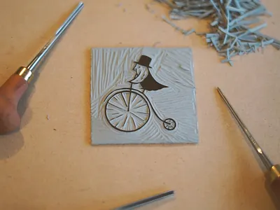 Linocut to Logo digital drawing illustration illustrator linocut logo photoshop printmaking