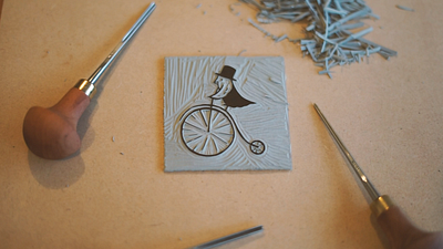 Linocut to Logo digital drawing illustration illustrator linocut logo photoshop printmaking