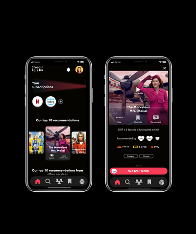 Streaming services recommendations app design netflix recommedations streaming streaming service ui ux design ux designer ux ui