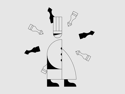 C 2d art 36daysoftype chef design flat flat illustration illustration restaurant simple typography vector vector art vectornator