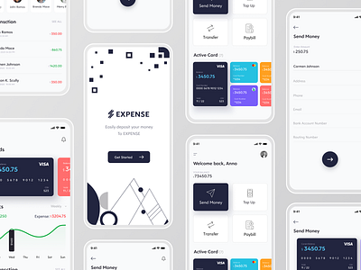 Expense Banking App bank bank app bank card banking banking app bankingapp expenses finance finance app finances financial financial app mobile app onboarding online online banking ui ux ui design uidesign user interface