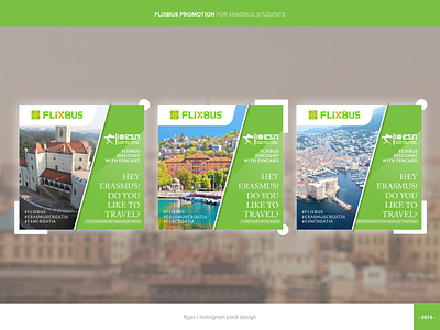 Flyer design / IG post banner destination flyer design green instagram post travel