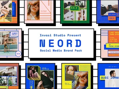 [FREEBIES] Neord Social Media Brand 90s branding design instagram memphis retro social media templates