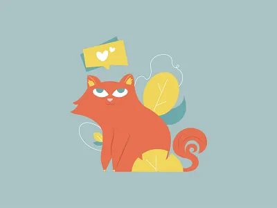 All you need is love and a cat cat character illustration vector