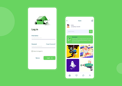 Daily UI Challenge app ui clean app ui green simple app design ui challenge