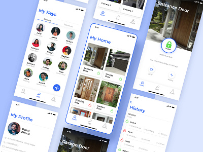 Debut Shot | Home Security App app home security key lock ui ux