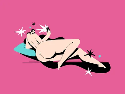 naked lady 03 character design girl illustration lady naked phone photo pink selfie star woman