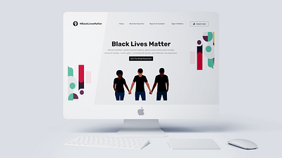 Black Lives Matter Redesigned Landing Page Concept african african american black blacklivesmatter cause dailui design illustration landing page landing page ui movement ngo pattern design patterns ui uid ux uxui web