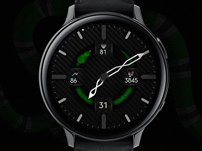 Mamba - Watch Face (Samsung Galaxy Watch series) active classic design digital galaxtwatch galaxy watch gears3 graphic design illustration reptile samsung smart smartwatch snake tech technology watch watchface wearable wearable tech