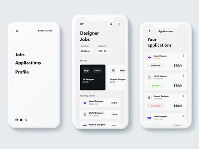 The right job for you adobe photoshop adobe xd app design minimalism ux ui design