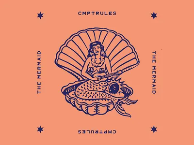 CMPTRULES X STEPART LABEL artwork badge branding cmptrules graphicdesign handrawn illustration logo vintage vintage logo