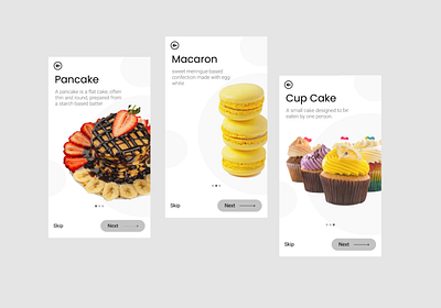 OnBoarding app design dessert mobile mobile app ui ux