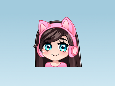 Brunecia - Chibi Vector Avatar character design chibi cute design icon illustration kawaii sweet vector