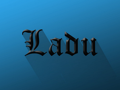 Ladu means loving one 3d 3dlogo blue design logo