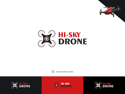 Drone Logo Concept - Hi-Sky Drone brand logo branding drone logo illustration logo logo concept logo design logo designer logo idea logo mark uidesign