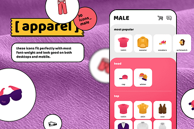 Apparel Icon Set Clothing Male app icons clothing app clothing label icon app icon design icon set website icons