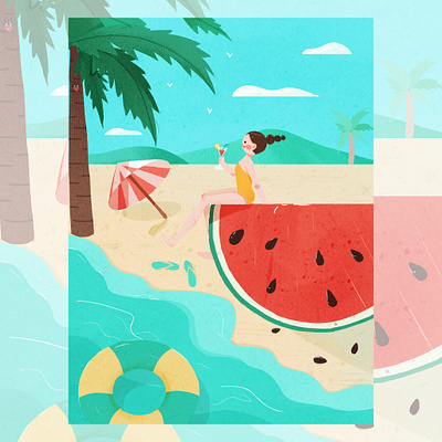 Summer design illustration