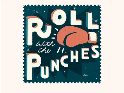 Roll with the Punches design handlettering illustration type