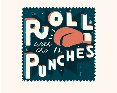 Roll with the Punches design handlettering illustration type