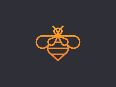 Bee Logomark bank bee better blockchain brand branding coin crypto design fintech icon logo logodesign logomark minimal orange pay payment smart logo wing