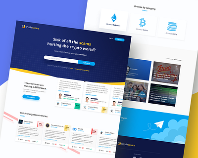 CryptoCanary's Web Platform Design bitcoin branding crypto crypto currency crypto exchange crypto wallet cryptocurrency design modern platform ui ux website