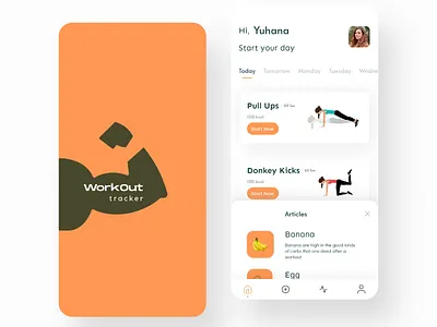 041 Daily UI - Workout Tracker app arulmani branding daily ui design inspiration ui ux workout tracker