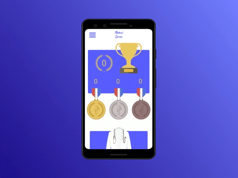 Medical Game app design exam gamification graphic design interaction design medical multiple choice ui ui design ux ux design