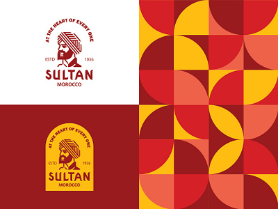 SULTAN moroccan tea animation art branding design flat icon illustration logo vector website