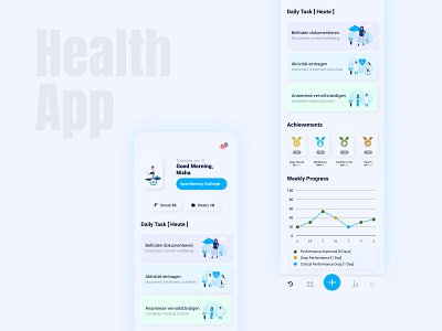 Health App UI/UX Design app concept design mobile mobile ui ngima ui uiux ux xd