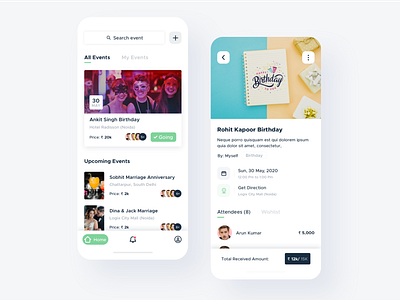 Gift App birthday cleandesign design event friendsapp giftapp mobileapp party smart smartui ui ux