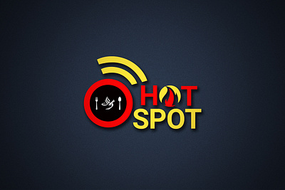 Hot Spot Restaurant Logo brand design branding concept creative logo design icon illustrator lettering logo logo 2020 logo design restaurant branding restaurant logo