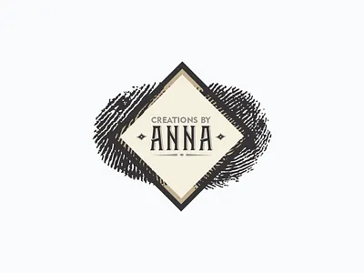 Creations by Anna Logo brand brand identity branding color design illustration khaki logo logo design vector