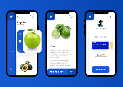 Fruit shopping ui app design apple design mobile ui shopping shopping app ui uidesign