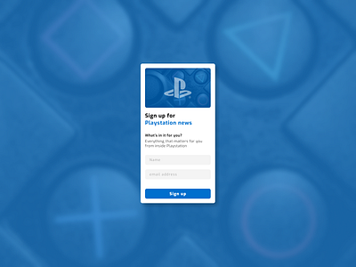 Sign up screen dailyui dailyuichallenge playstation signup ui