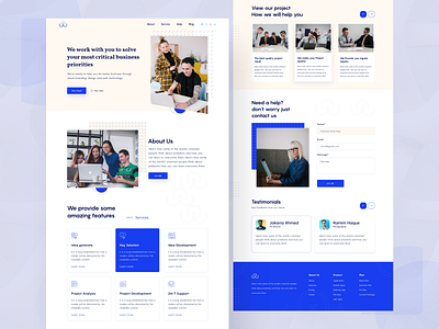 Business Solution Landing Page Concept business solution landing page design ui ux ui design ux design web design web template