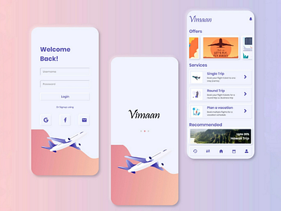 Neumorphic Flight App UI Concept app booking dashboard flight homepage illustrations india interface login mobile neomorphic neumorphic plane ticket ui user ux vector web xd