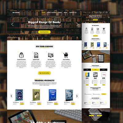 E-book Store Website design landing page ui ux web web design webdesign website website concept website design website designer website designing