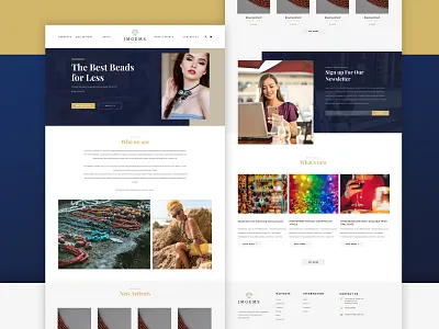 Shopify Fashion Accesories Template adobexd beads classy fashion shopify webdesign