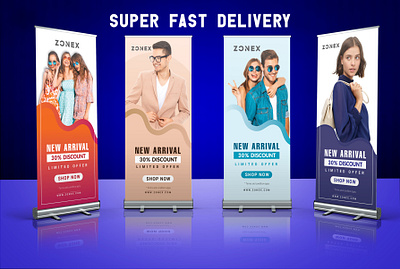 Fashion Roll Up Banner Design 2020 1 adobe illustrator banner ads banner design fantasy fashion fashion brand fashion design fashion illustration fashion logo instagram banner popup design roll up banner roll up banner design stand banner stand design stand up