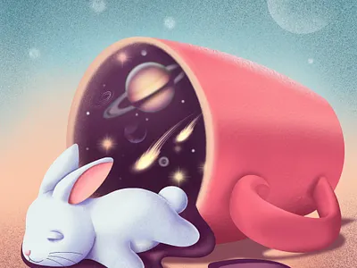 Sleeping Bunny bunny covid19 design drawing procreate