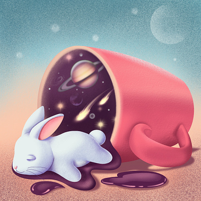 Sleeping Bunny bunny covid19 design drawing procreate