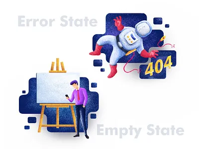 Error and Empty state illustration characterdesign coloring digitalart illustraion illustrator