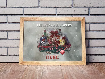 CHRISTMAS Hampers poster christmas christmas hampers christmashampers design hamper hampers photoshop poster poster design snow
