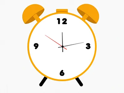 Clock old clock design flat illustration typography
