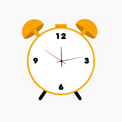 Clock old clock design flat illustration typography