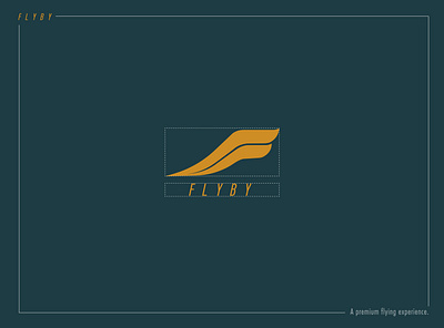 Flyby (Airline logo) airline logo airlines brand branding design dribbble best shot flat flyby golden ratio illustrator logo minimal typography